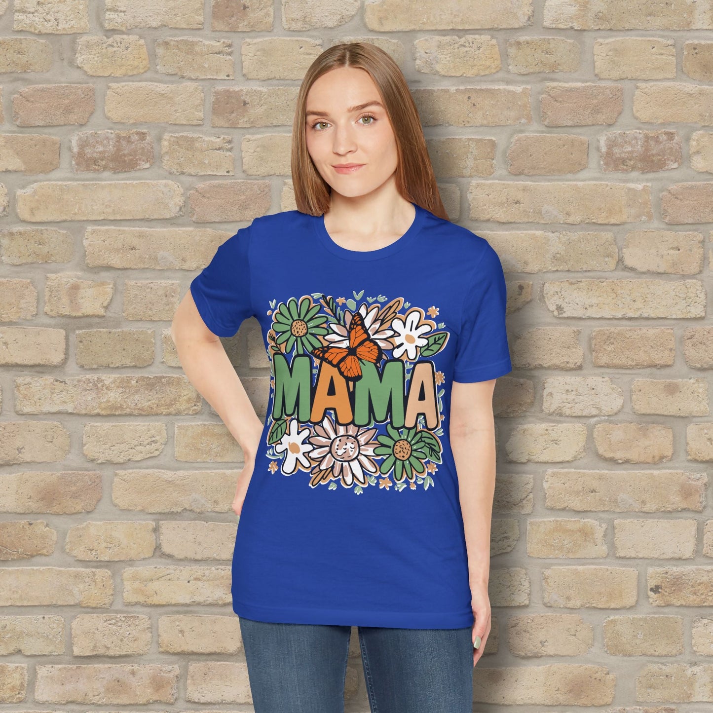 T-Shirt Floral Mama with Butterfly Tee - Vibrant Styles