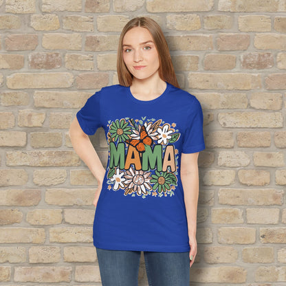 T-Shirt Floral Mama with Butterfly Tee - Vibrant Styles