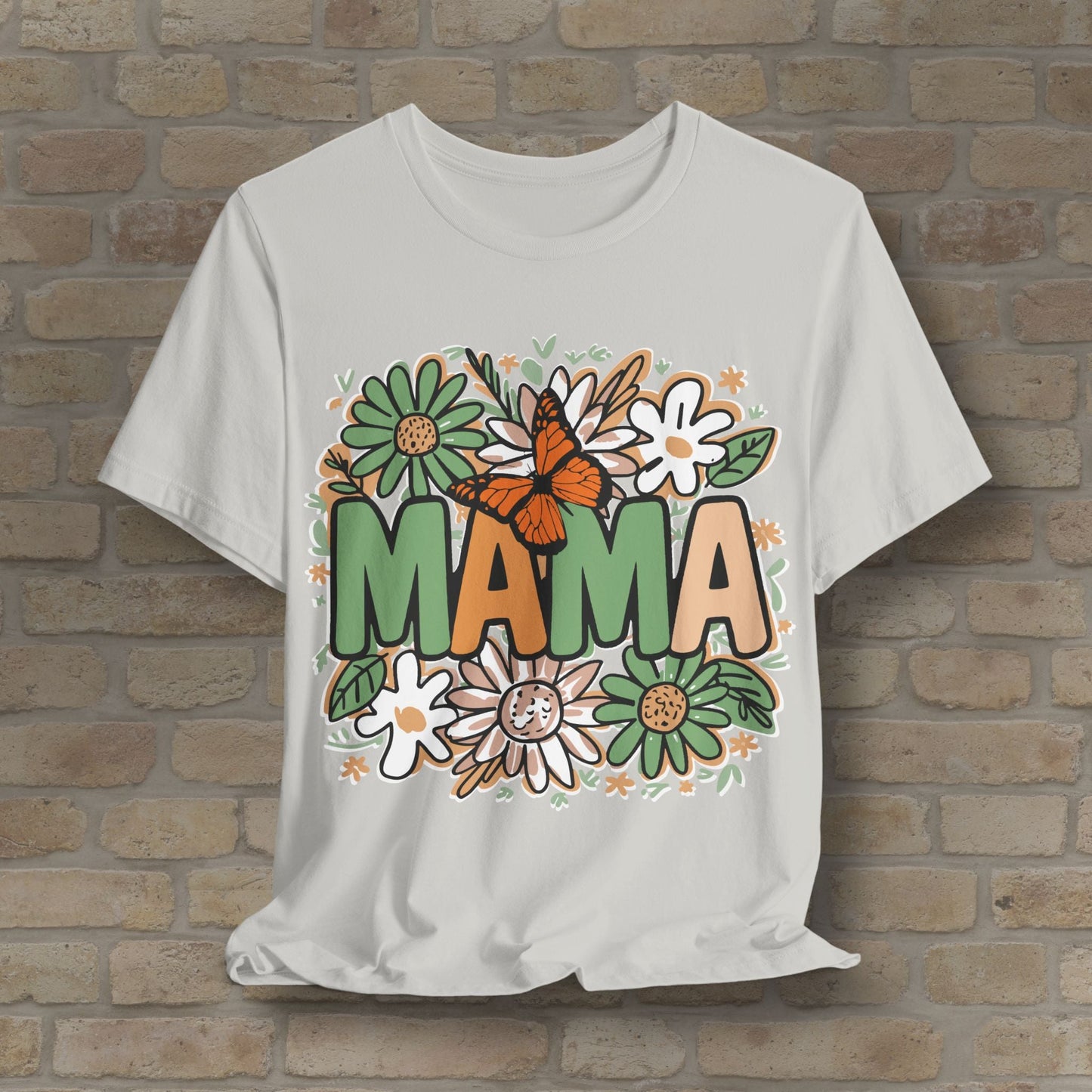 T-Shirt Floral Mama with Butterfly Tee - Vibrant Styles