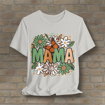 T-Shirt Floral Mama with Butterfly Tee - Vibrant Styles