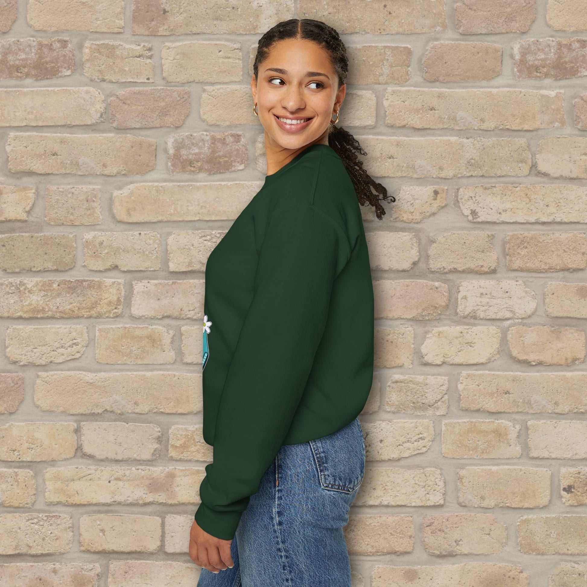 Graphic & Text Floral Rainbow Mama Sweatshirt - Vibrant Styles
