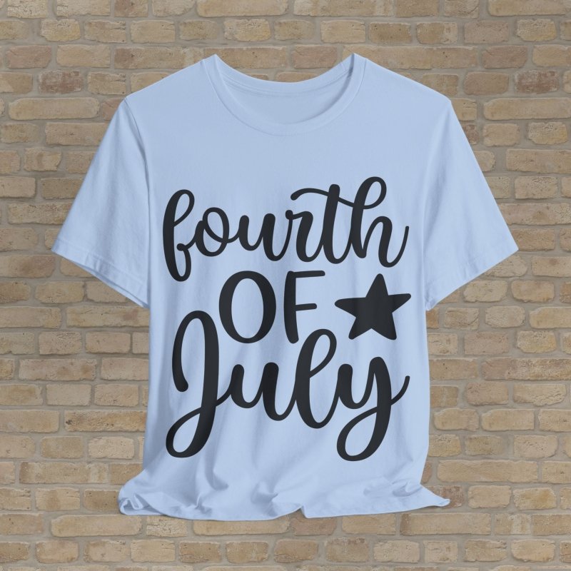 Mostly Text T-Shirts Fourth Of July Tee - Vibrant Styles
