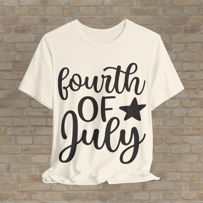Mostly Text T-Shirts Fourth Of July Tee - Vibrant Styles