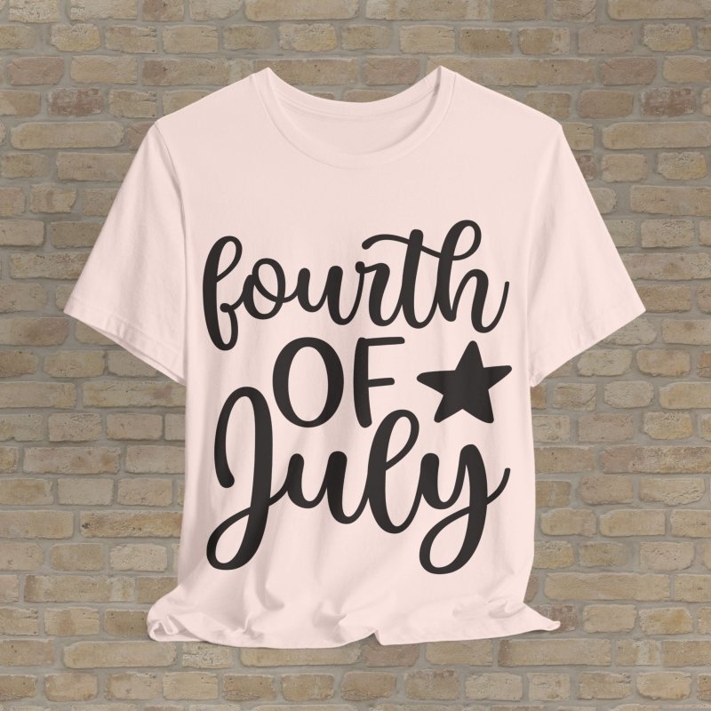 Mostly Text T-Shirts Fourth Of July Tee - Vibrant Styles