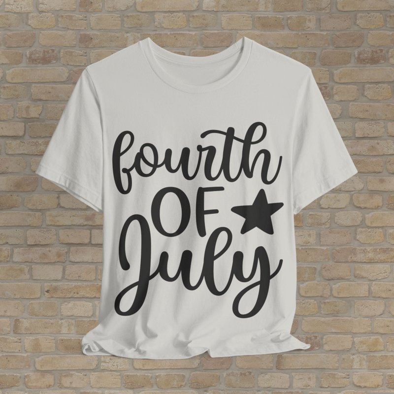 Mostly Text T-Shirts Fourth Of July Tee - Vibrant Styles