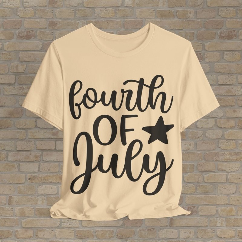 Mostly Text T-Shirts Fourth Of July Tee - Vibrant Styles
