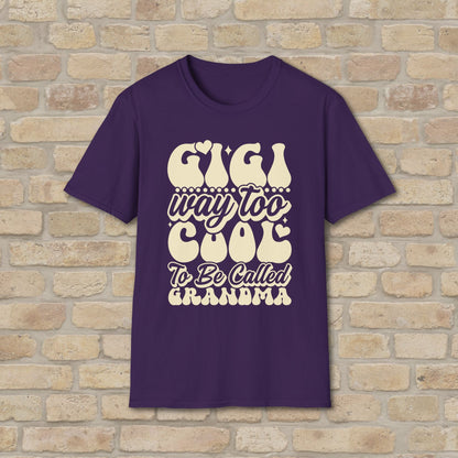T-Shirt Gigi Tee – Way Too Cool to Be Called Grandma - Vibrant Styles