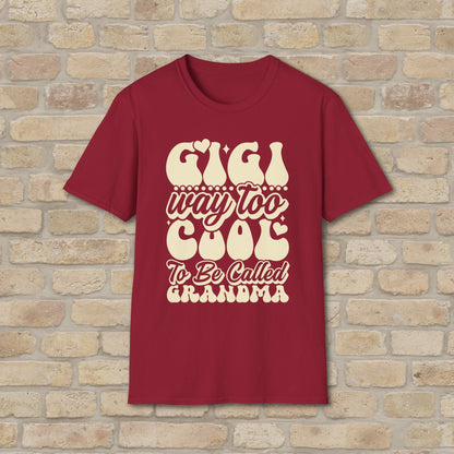 T-Shirt Gigi Tee – Way Too Cool to Be Called Grandma - Vibrant Styles