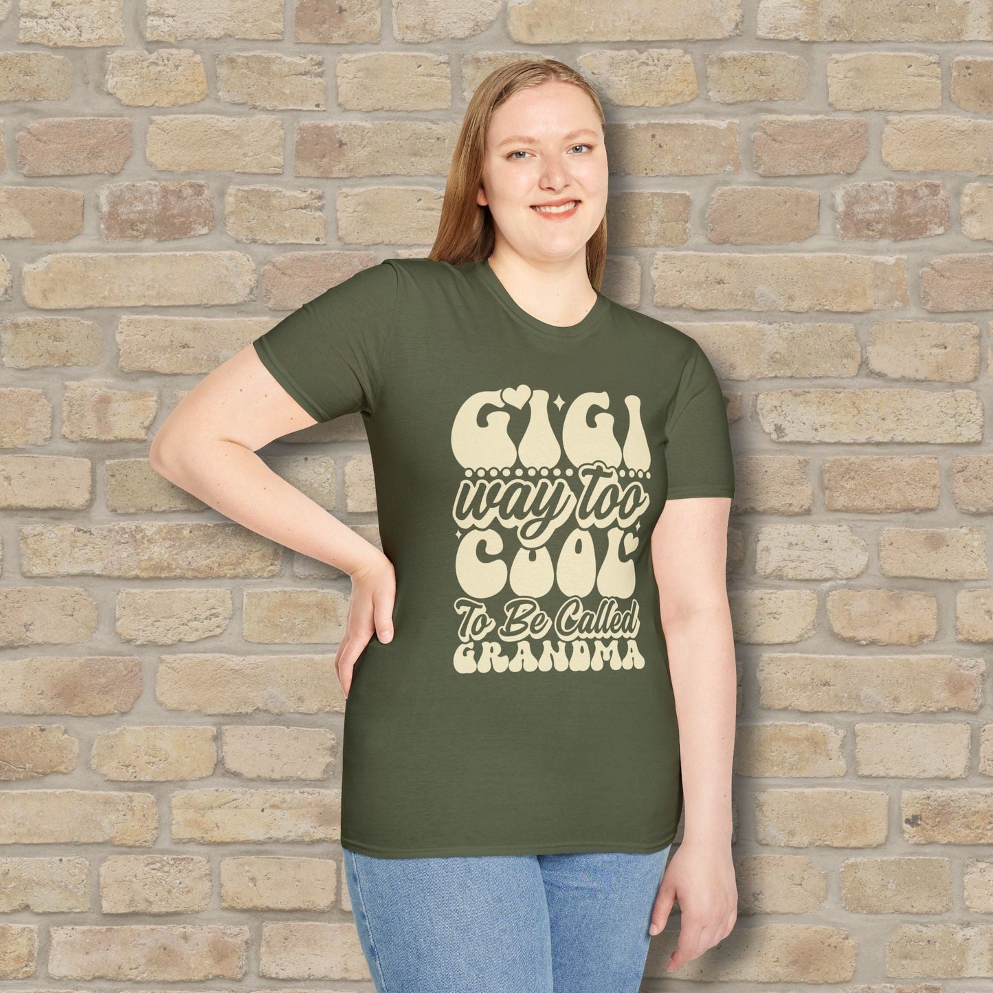 T-Shirt Gigi Tee – Way Too Cool to Be Called Grandma - Vibrant Styles