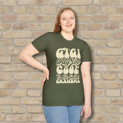 T-Shirt Gigi Tee – Way Too Cool to Be Called Grandma - Vibrant Styles