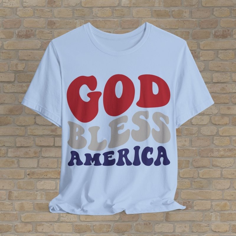 Text Only T-Shirts God Bless America Tee - Vibrant Styles