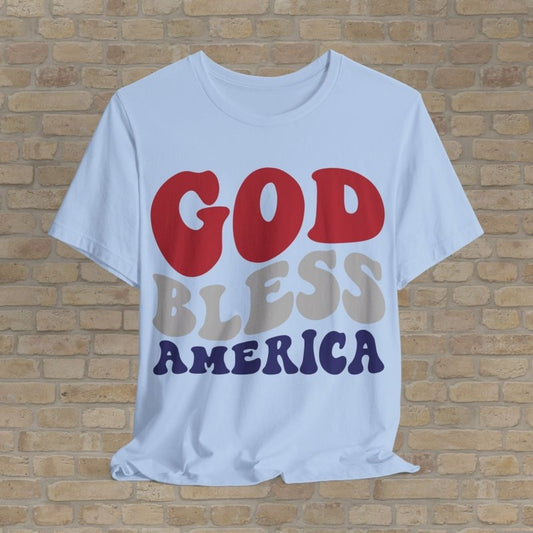 Text Only T-Shirts God Bless America Tee - Vibrant Styles