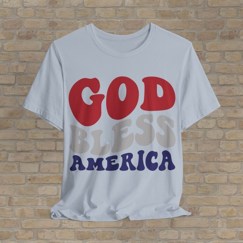 Text Only T-Shirts God Bless America Tee - Vibrant Styles