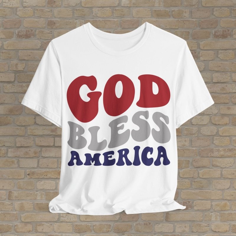 Text Only T-Shirts God Bless America Tee - Vibrant Styles