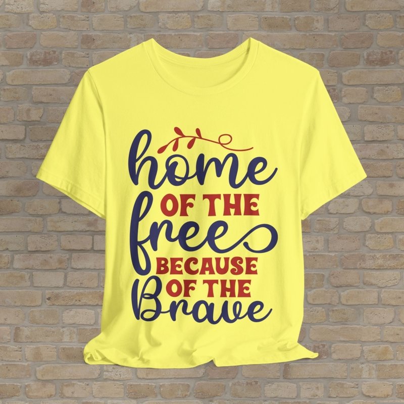 Text Only T-Shirts Grateful For The Brave Tee - Vibrant Styles