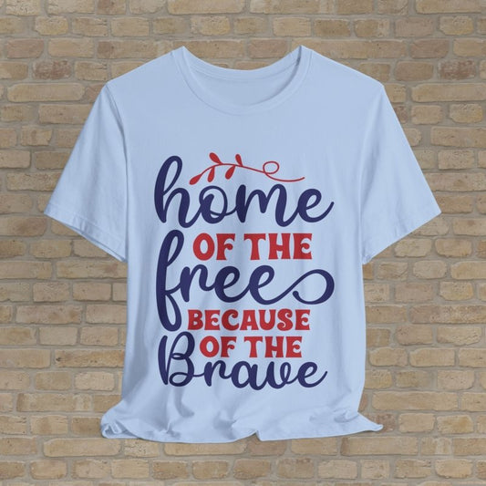 Text Only T-Shirts Grateful For The Brave Tee - Vibrant Styles