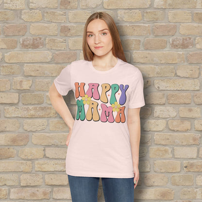 Mostly Text T-Shirts Happy Mama Tee - Vibrant Styles