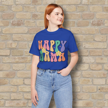 Mostly Text T-Shirts Happy Mama Tee - Vibrant Styles