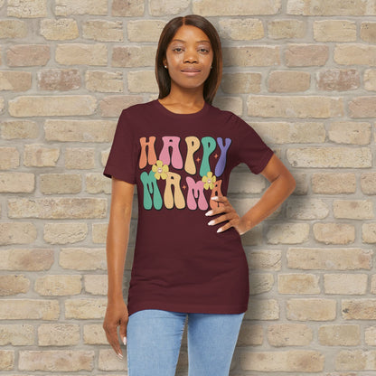 Mostly Text T-Shirts Happy Mama Tee - Vibrant Styles
