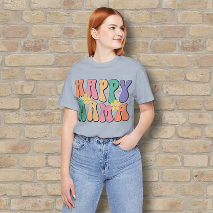 Mostly Text T-Shirts Happy Mama Tee - Vibrant Styles