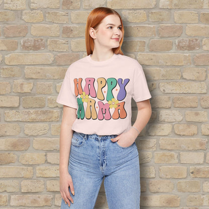 Mostly Text T-Shirts Happy Mama Tee - Vibrant Styles