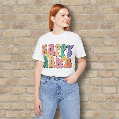 Mostly Text T-Shirts Happy Mama Tee - Vibrant Styles