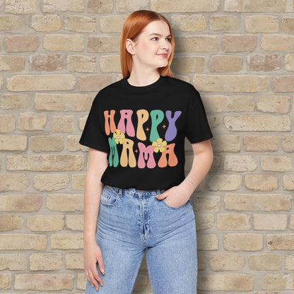 Mostly Text T-Shirts Happy Mama Tee - Vibrant Styles