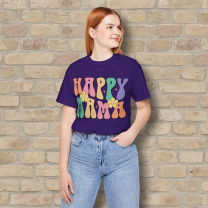 Mostly Text T-Shirts Happy Mama Tee - Vibrant Styles