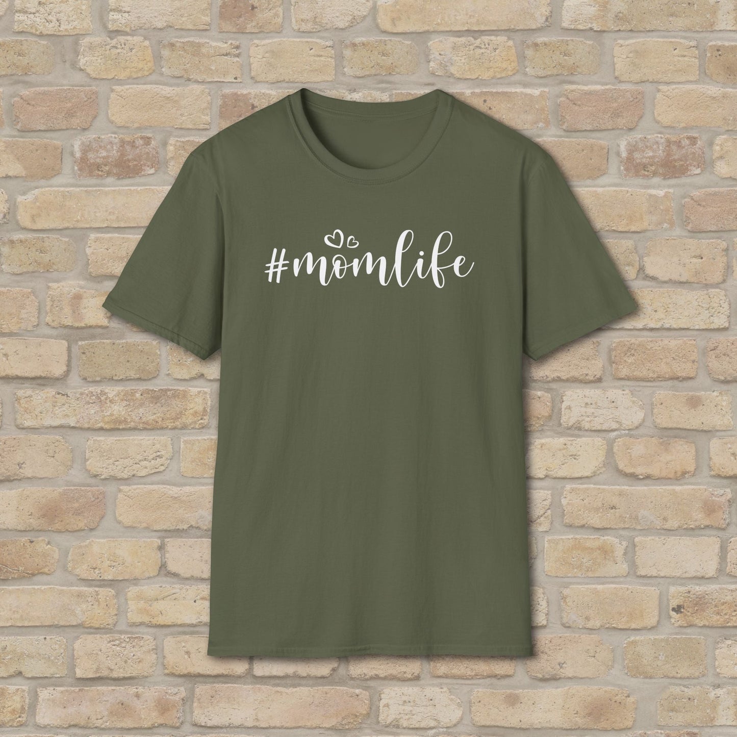 Mostly Text Hashtag Mom Life Tee - Vibrant Styles
