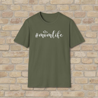 Mostly Text Hashtag Mom Life Tee - Vibrant Styles