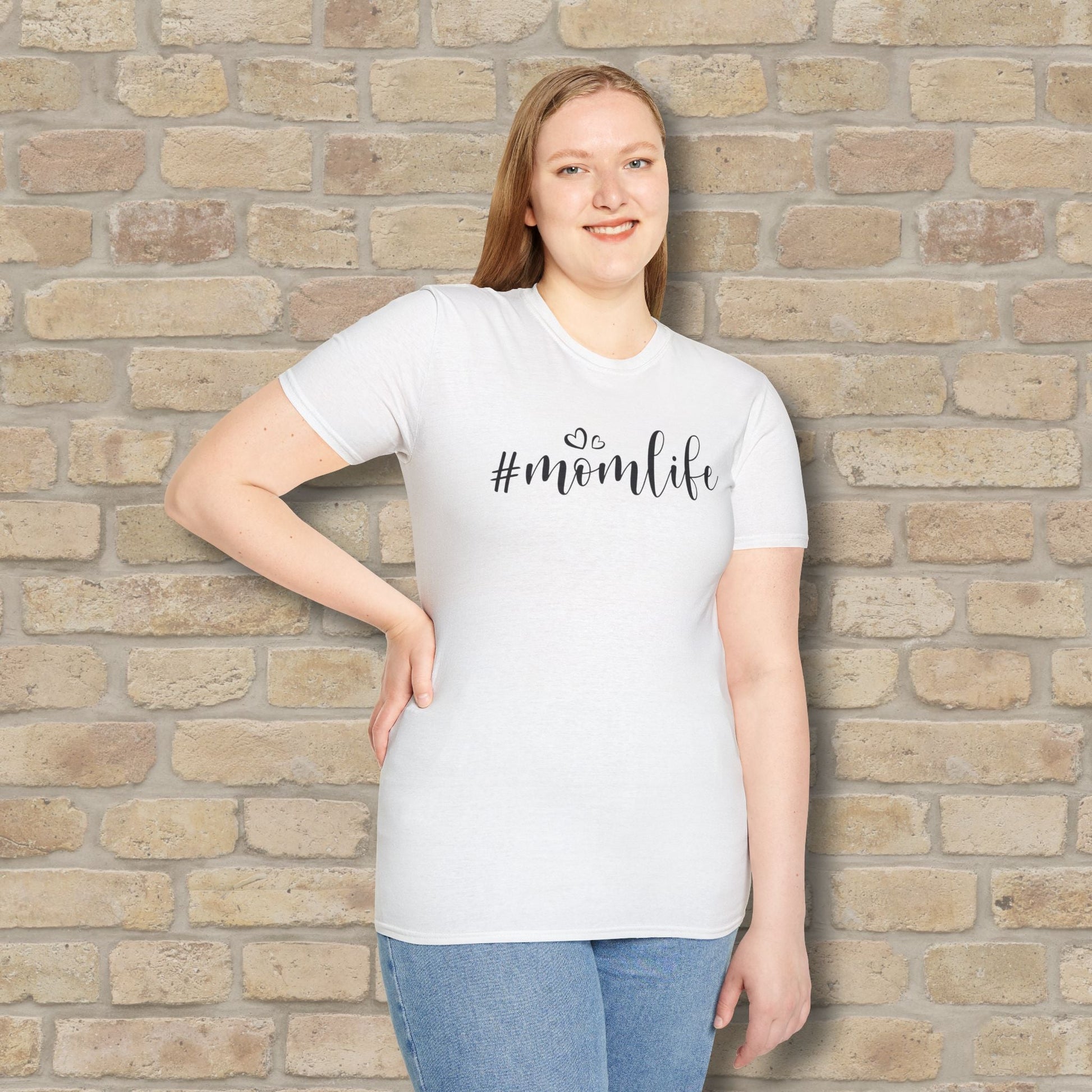 Mostly Text T-Shirts Hashtag Mom Life Tee - Vibrant Styles