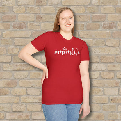 Mostly Text Hashtag Mom Life Tee - Vibrant Styles