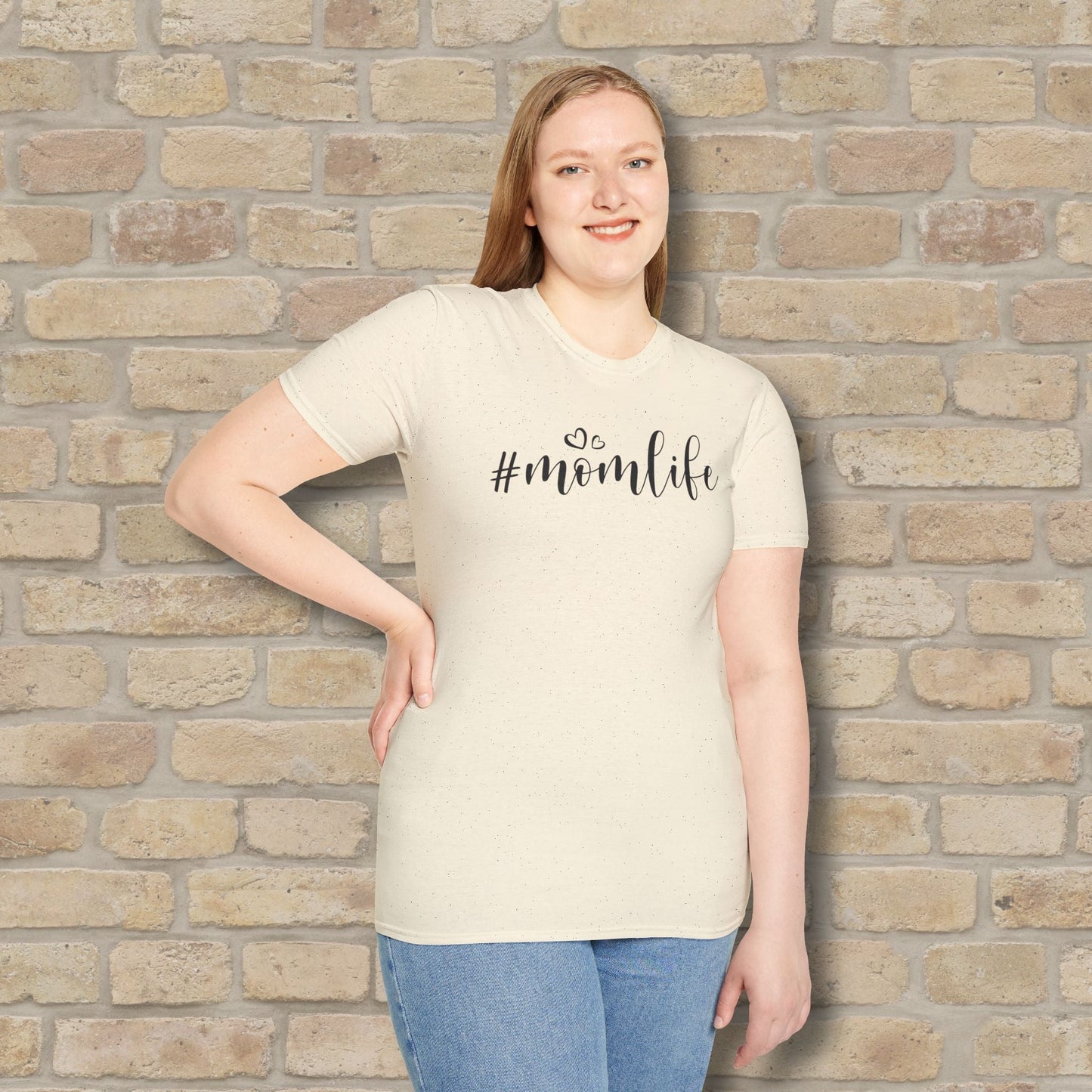 Mostly Text Hashtag Mom Life Tee - Vibrant Styles