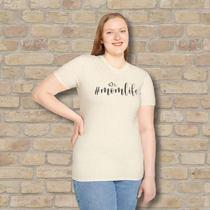 Mostly Text Hashtag Mom Life Tee - Vibrant Styles