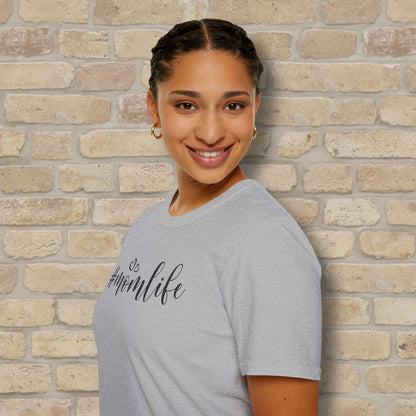 Mostly Text Hashtag Mom Life Tee - Vibrant Styles