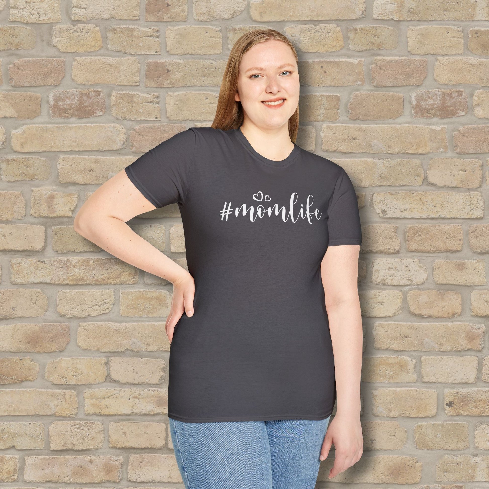 Mostly Text T-Shirts Hashtag Mom Life Tee - Vibrant Styles