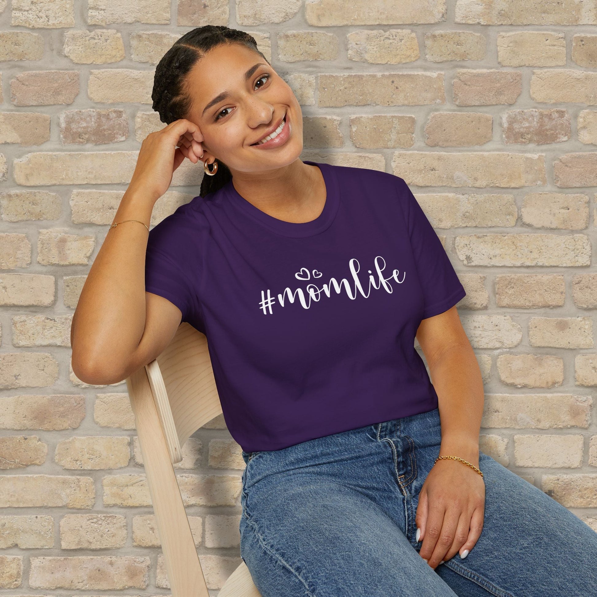 Mostly Text T-Shirts Hashtag Mom Life Tee - Vibrant Styles