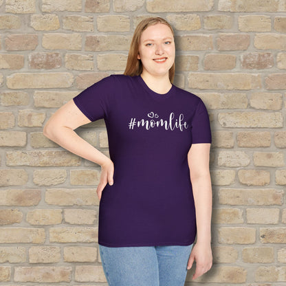 Mostly Text Hashtag Mom Life Tee - Vibrant Styles