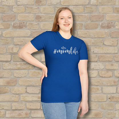 Mostly Text Hashtag Mom Life Tee - Vibrant Styles