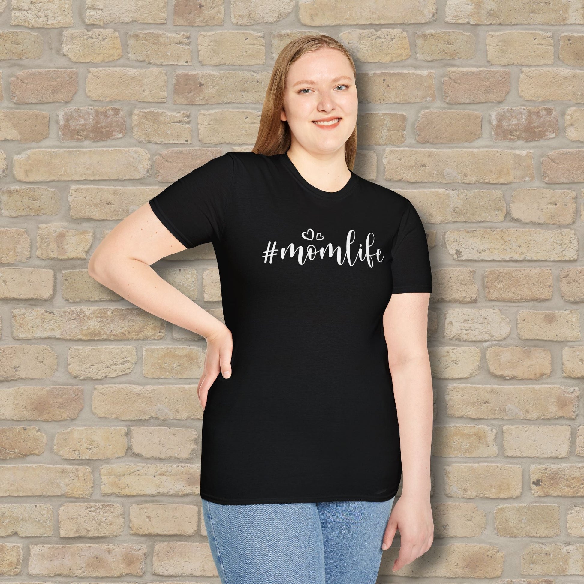Mostly Text T-Shirts Hashtag Mom Life Tee - Vibrant Styles