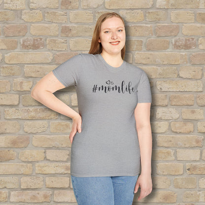 Mostly Text Hashtag Mom Life Tee - Vibrant Styles