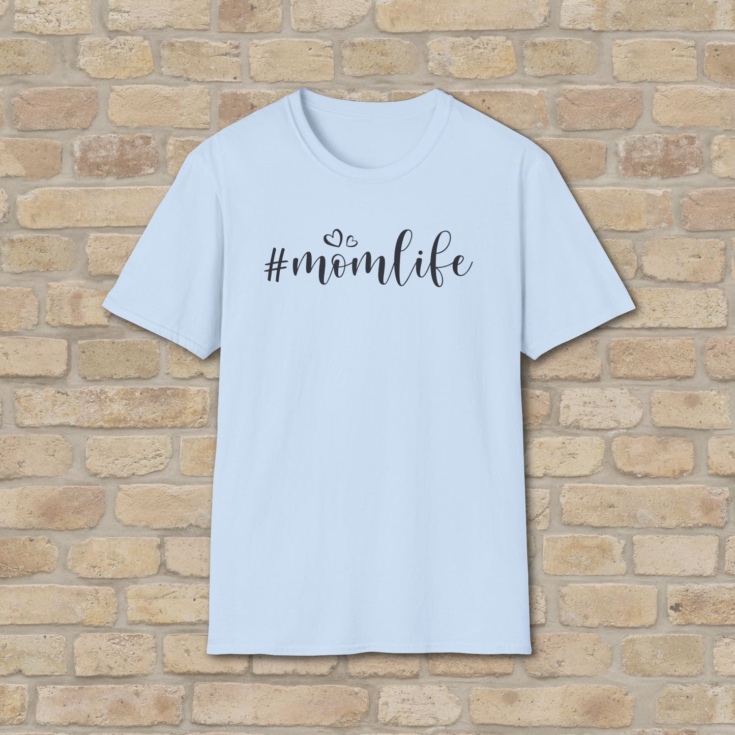 Mostly Text Hashtag Mom Life Tee - Vibrant Styles