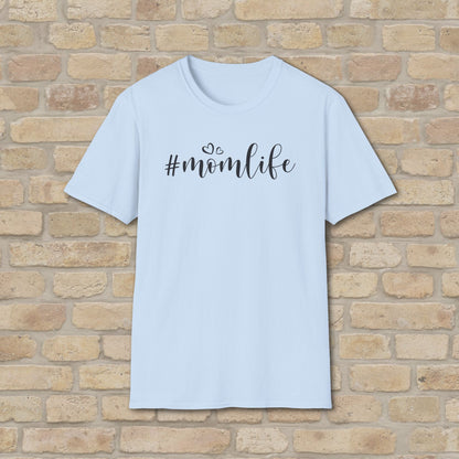 Mostly Text Hashtag Mom Life Tee - Vibrant Styles