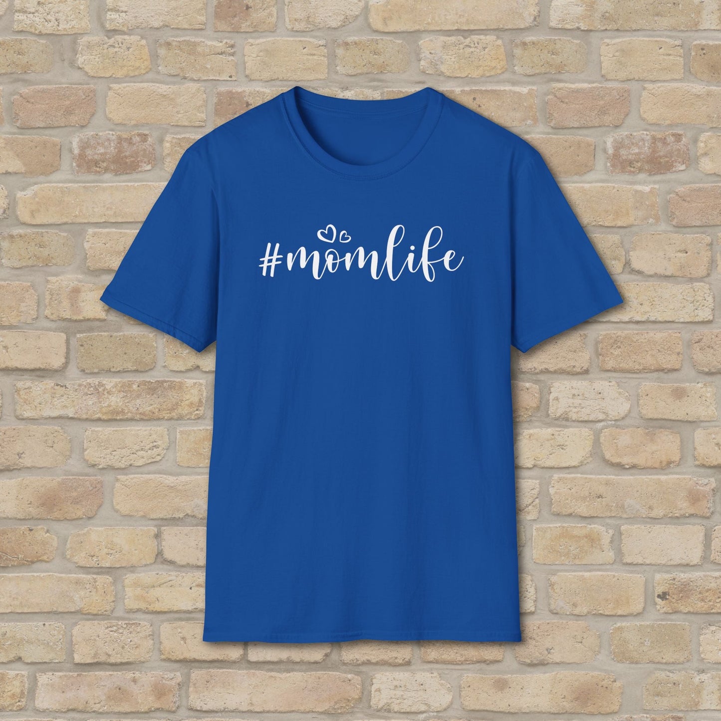 Mostly Text Hashtag Mom Life Tee - Vibrant Styles