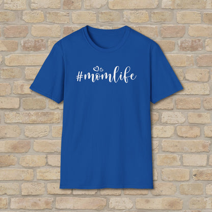 Mostly Text Hashtag Mom Life Tee - Vibrant Styles
