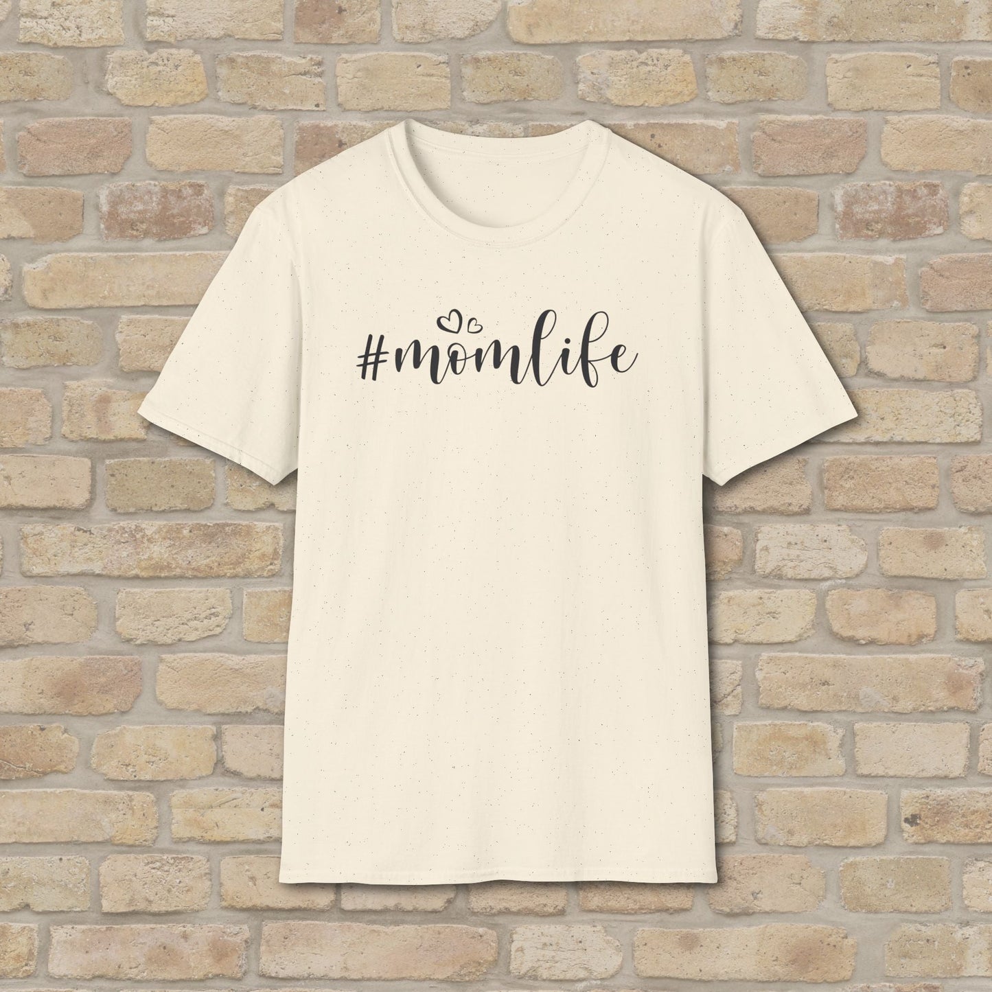 Mostly Text Hashtag Mom Life Tee - Vibrant Styles