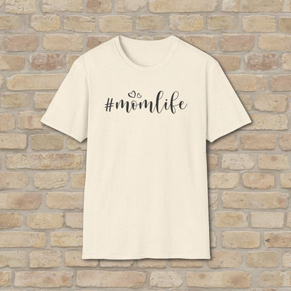 Mostly Text Hashtag Mom Life Tee - Vibrant Styles