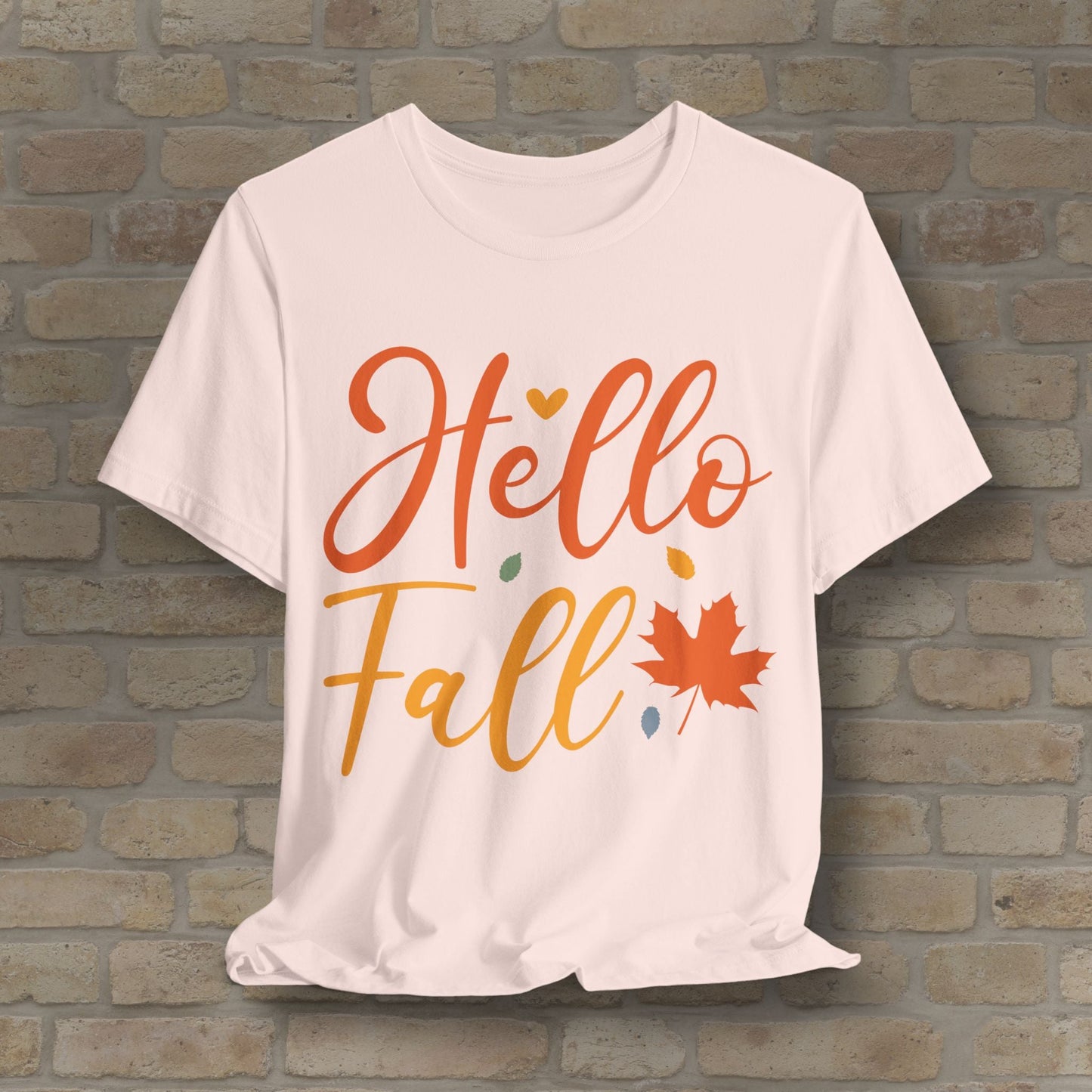 Mostly Text Hello Fall Tee - Vibrant Styles