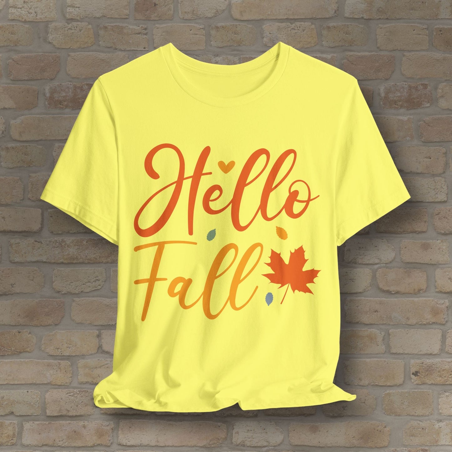 Mostly Text Hello Fall Tee - Vibrant Styles