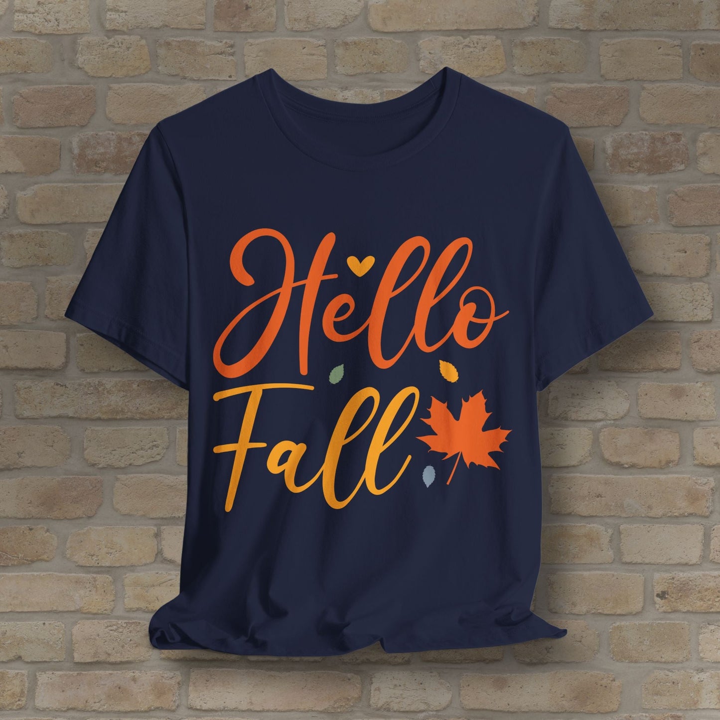 Mostly Text Hello Fall Tee - Vibrant Styles